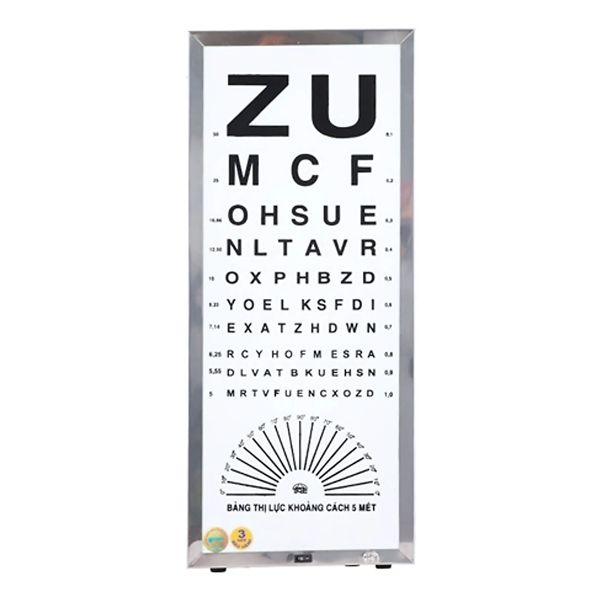  Bảng Đèn Thử Thị Lực Chữ ZU Led Inox TNE 