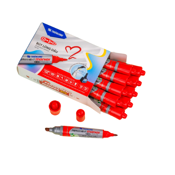  Bút Lông Dầu Thiên Long PM-09 Đỏ 