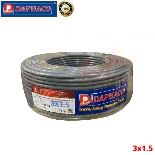  Dây Cáp Điện 3x1.5 Daphaco 