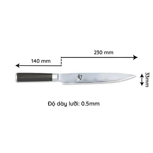  Dao Thái Thịt KAI DM0704 22.9 cm 