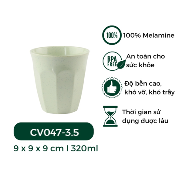  Ly Melamine Superware CV047-3.5 Trắng 