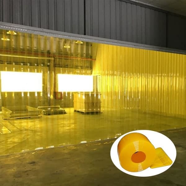  Rèm Nhựa PVC (160x220x0.3)mm Màu Vàng 