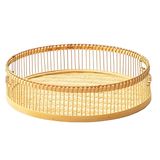  Khay Đựng Trái Cây Bằng Mây Đan25x25x5CM 