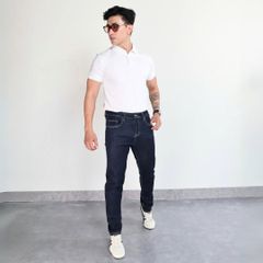 (QJ12) Quần Jeans Slim Fit - Xanh Indigo