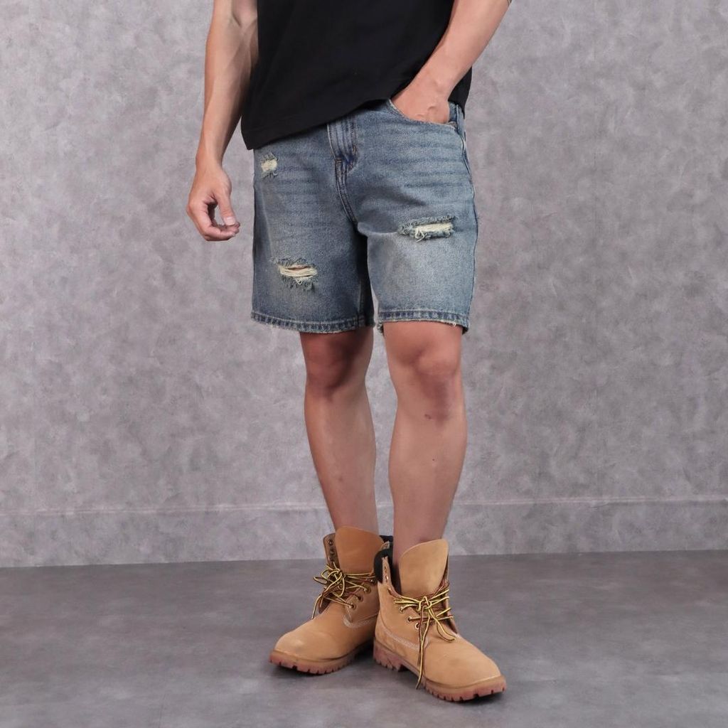 (QSJ05) Quần Short Jeans wash rách