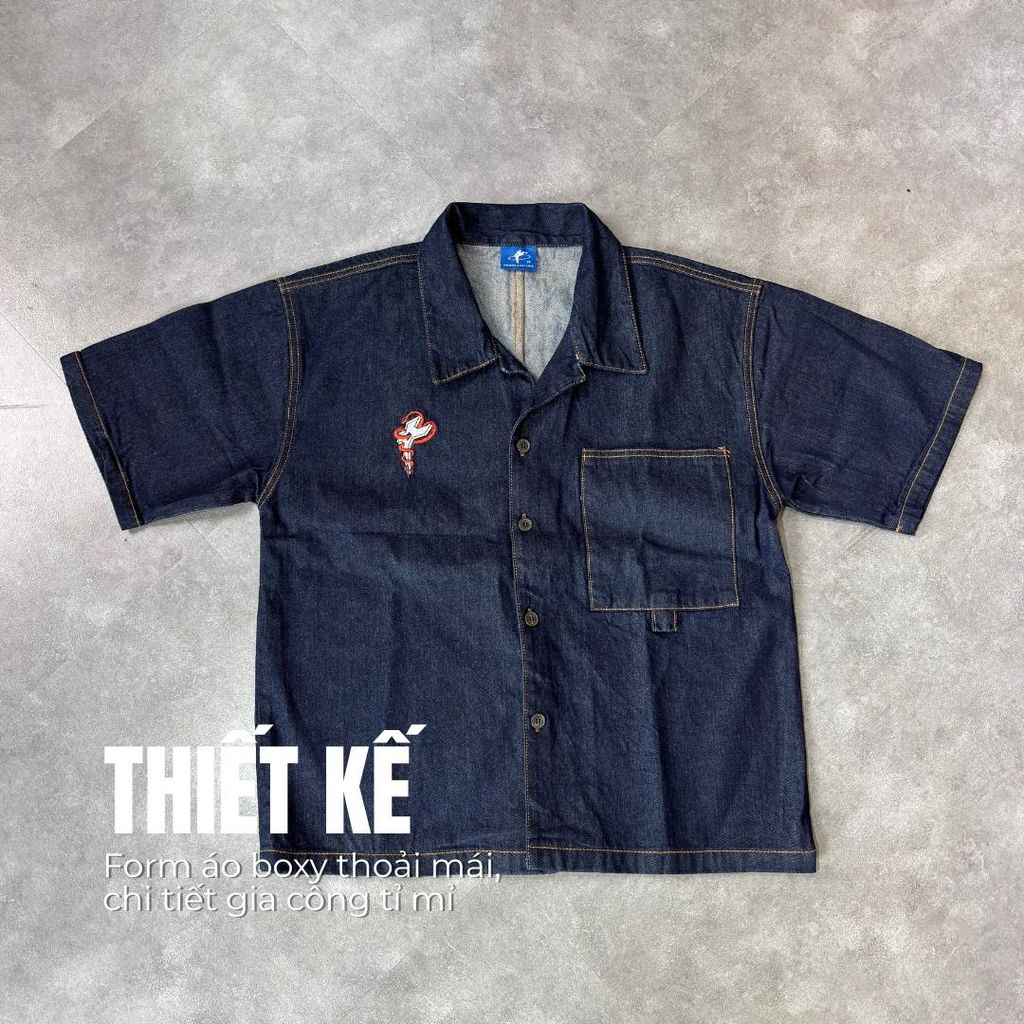 (SM01) Áo sơ mi tay ngắn Boxy Venom