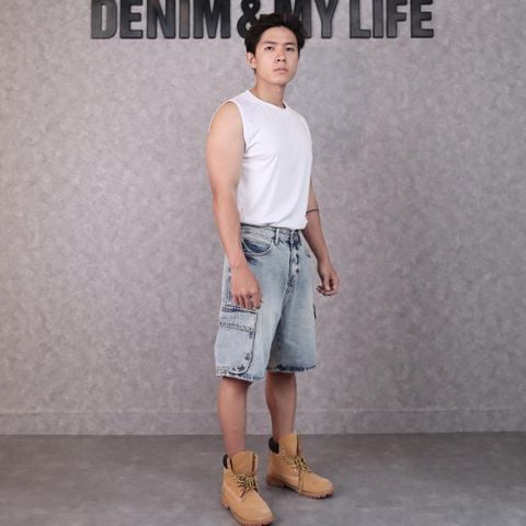 (QSJ04) Quần Short Denim Pocket