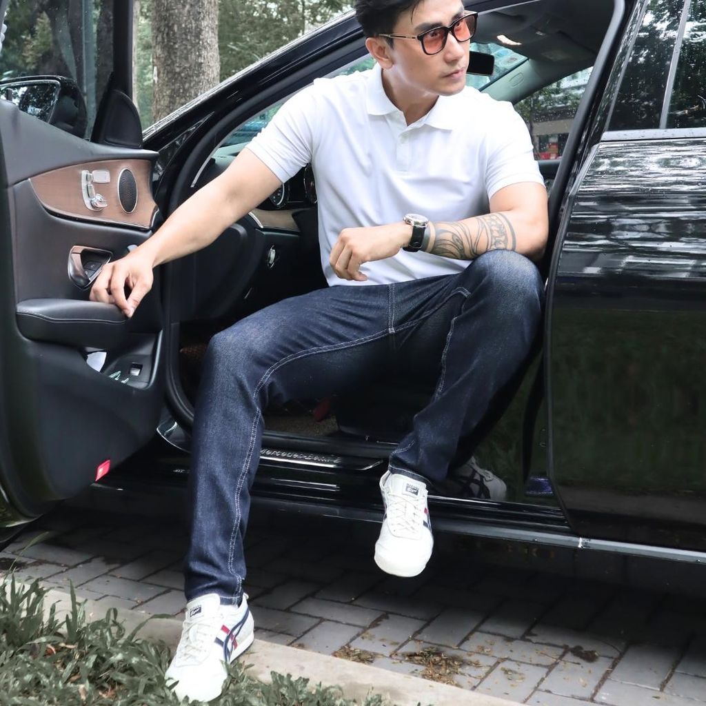 (QJ12) Quần Jeans Slim Fit - Xanh Indigo