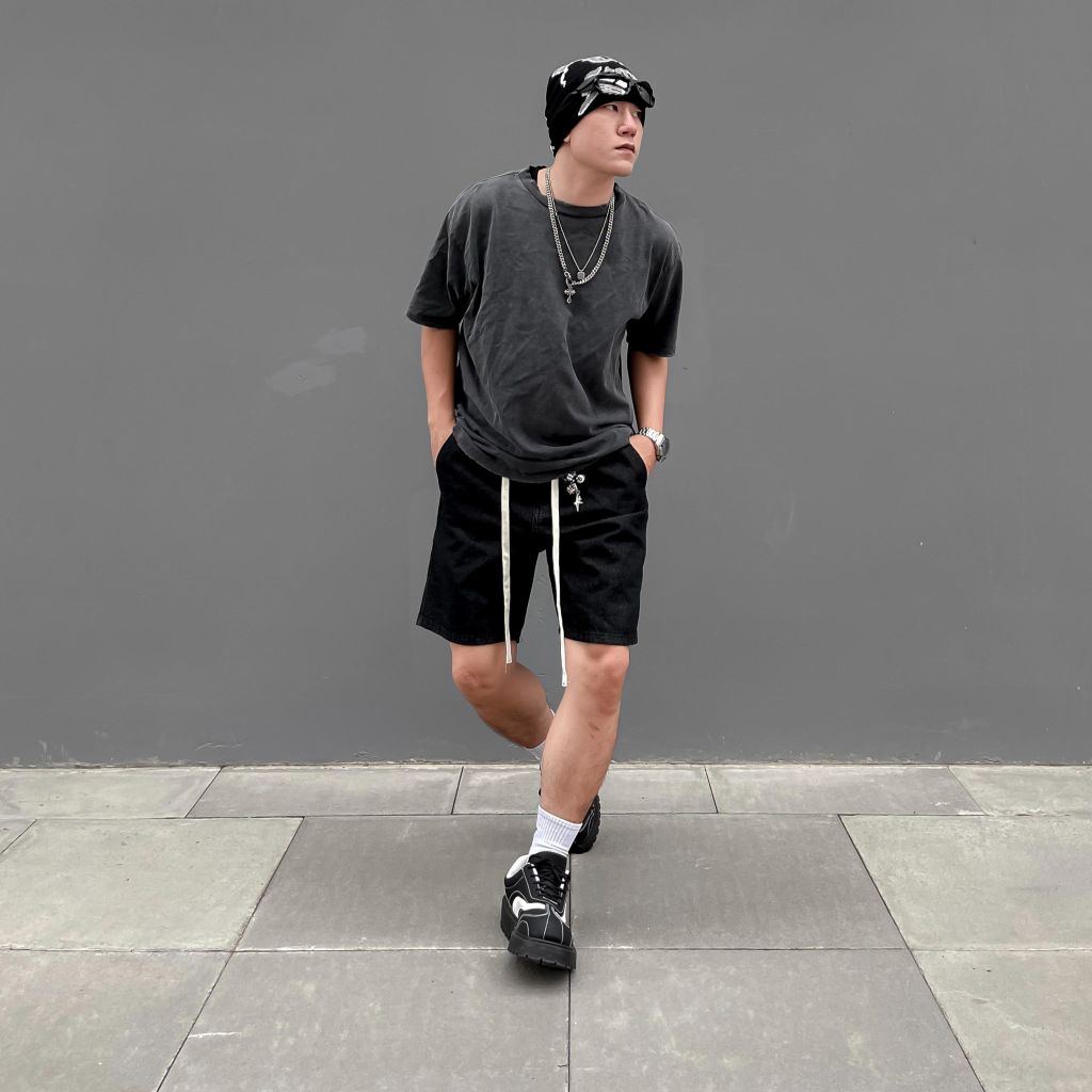 (QSJ00) Quần Short Jeans Relax Cạp Chun