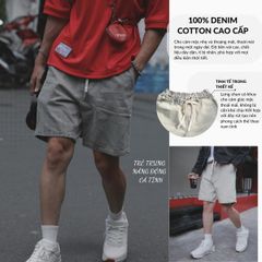 (QSJ00) Quần Short Jeans Relax Cạp Chun