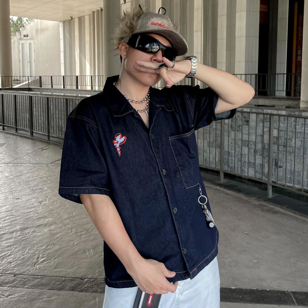 (SM01) Áo sơ mi tay ngắn Boxy Venom