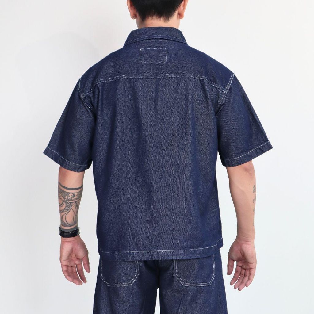 (SM02) Áo sơ mi Denim Boxy Basic