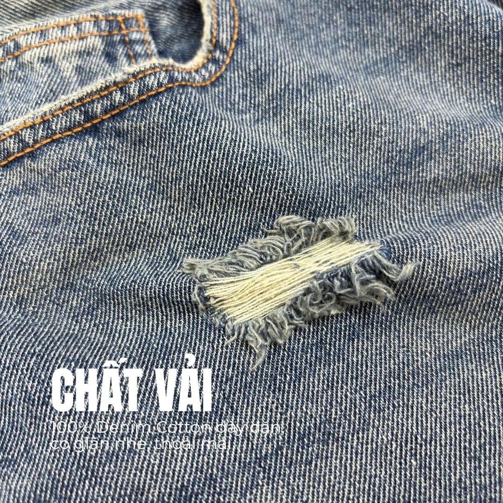 (QSJ05) Quần Short Jeans wash rách