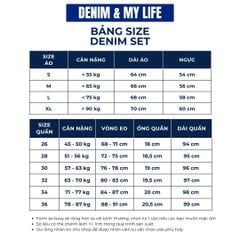 (SDN01) Bộ Jeans Denim SUPER LIGHT AND COOL