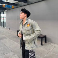 (AK02) Áo Khoác Denim Jean Streetwear
